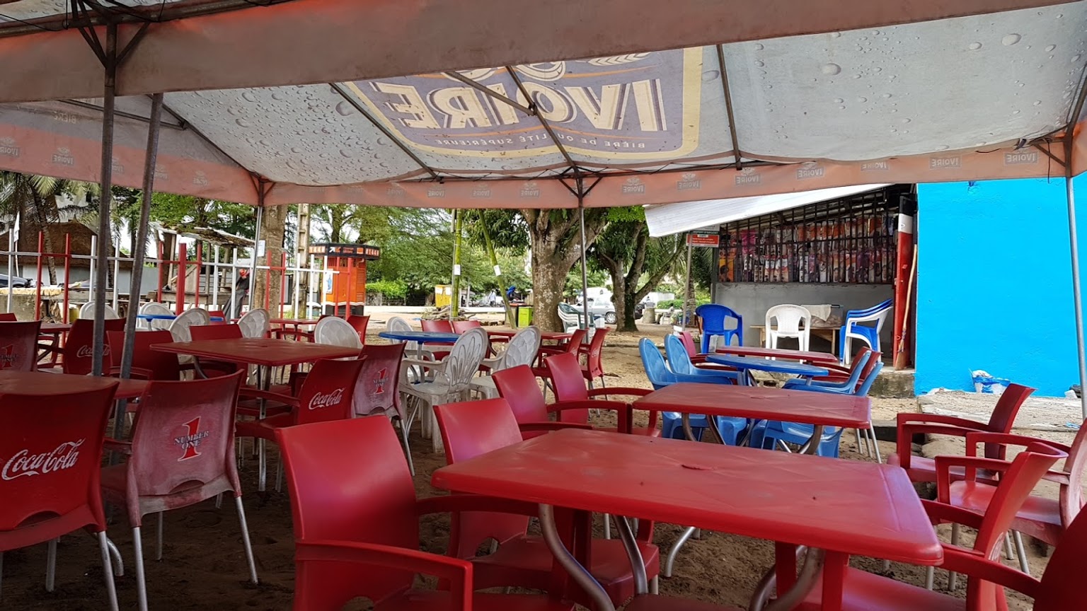 Restaurant sous les palmiers