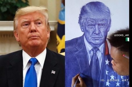 « N’abandonne jamais ton rêve », le président Trump au jeune Nigérian qui a dessiné son portrait