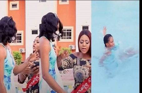 Regina Daniels : excédée par la colère, elle pousse son employée dans la piscine (vidéo)