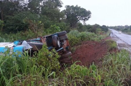 Accident sur l’axe Korhogo-Niakara d’un camion de bonbonnes de gaz